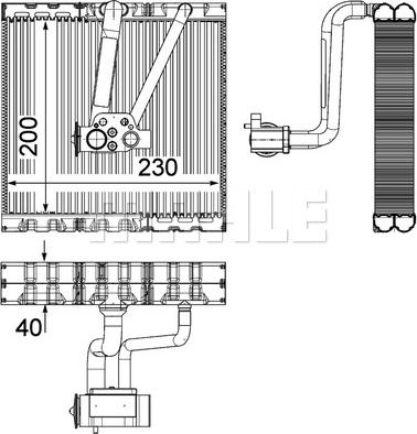 MAHLE AE 93 000P - испаритель кондиционера VW autosila-amz.com