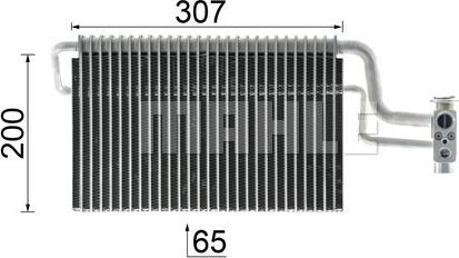 MAHLE AE 146 000P - испаритель кондиционера! 300x200x60\ MAN TG-A 02- autosila-amz.com