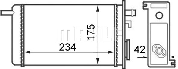 MAHLE AH 44 000S - радиатор печки Ren autosila-amz.com