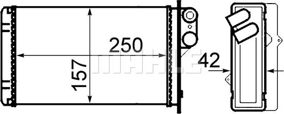 MAHLE AH 67 000S - радиатор печки Ren autosila-amz.com