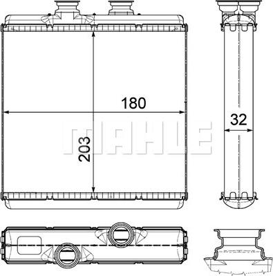 MAHLE AH 183 000P - Теплообменник, отопление салона autosila-amz.com