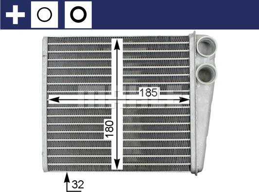 MAHLE AH 208 000S - Радиатор отопителя салона VAG A3Octavia IIGolf VIPassat B7Tiguan KNECHTMAHLE AH autosila-amz.com