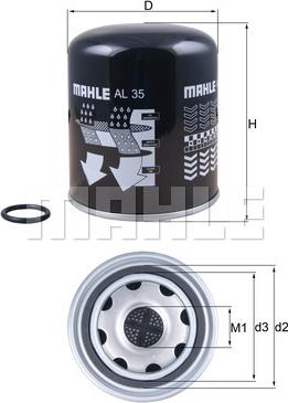 MAHLE AL 35 - Картридж осушителя М41x2 с коалесцирующим фильтром Mercedes-Benz Actros autosila-amz.com