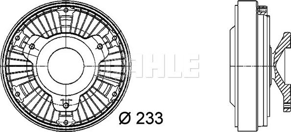 MAHLE CFC 17 000P - Сцепление, вентилятор радиатора autosila-amz.com