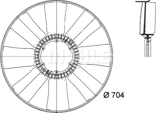 MAHLE CFW 31 000P - Крыльчатка вентилятора autosila-amz.com