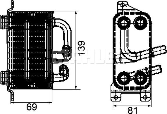 MAHLE CLC 66 000P - Кулер масл.BMW 5 (E60) 2004-2009 autosila-amz.com