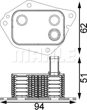 MAHLE CLC 199 000S - Масляный радиатор, двигательное масло autosila-amz.com