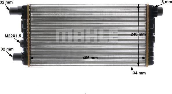 MAHLE CR 529 000S - Радиатор, охлаждение двигателя autosila-amz.com