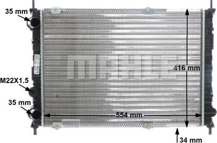 MAHLE CR 525 000S - Радиатор, охлаждение двигателя autosila-amz.com