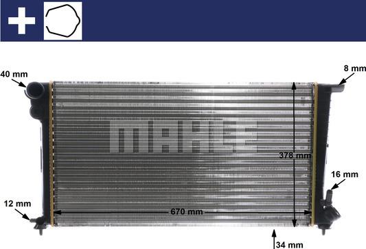 MAHLE CR 624 000S - Радиатор, охлаждение двигателя autosila-amz.com