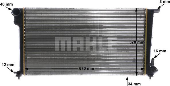 MAHLE CR 624 000S - Радиатор, охлаждение двигателя autosila-amz.com