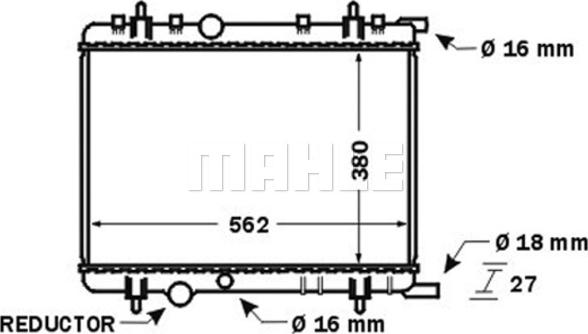 MAHLE CR 1434 000S - Радиатор, охлаждение двигателя autosila-amz.com