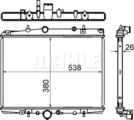 MAHLE CR 1433 000S - Радиатор, охлаждение двигателя autosila-amz.com