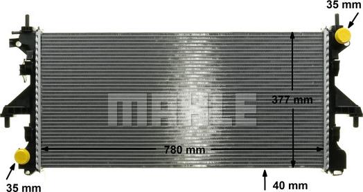 MAHLE CR 1069 000P - Радиатор, охлаждение двигателя autosila-amz.com