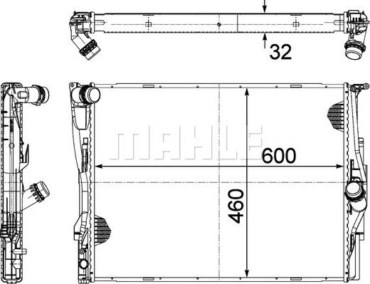 MAHLE CR 1089 000P - Радиатор охлаждения двигателя BMW 3 (E90/E91) autosila-amz.com