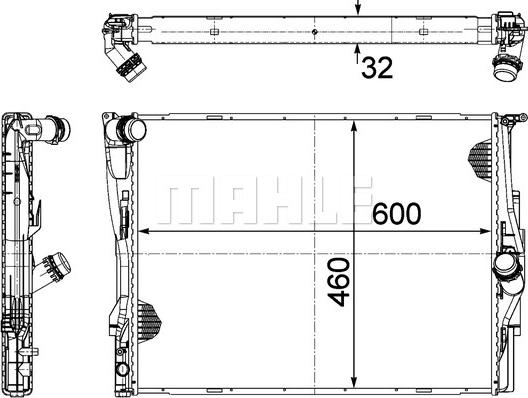 MAHLE CR 1087 000P - Радиатор системы охлаждения autosila-amz.com