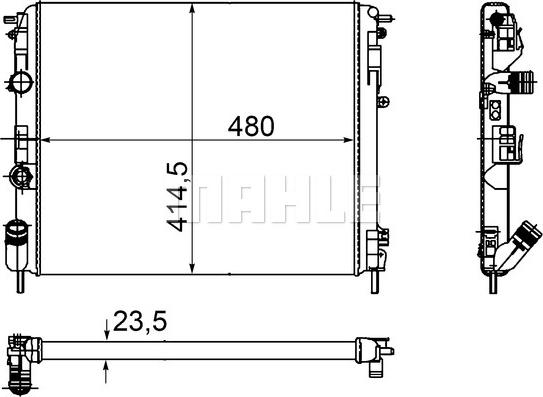 MAHLE CR 1145 000P - Радиатор, охлаждение двигателя autosila-amz.com