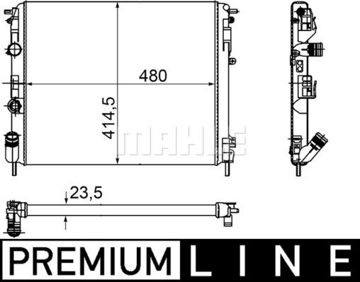 MAHLE CR 1145 000P - Радиатор, охлаждение двигателя autosila-amz.com