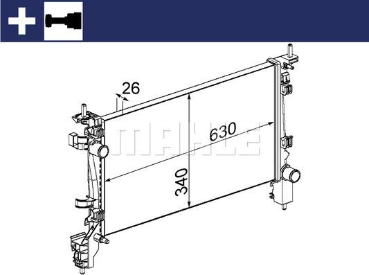 MAHLE CR 1130 000S - Радиатор, охлаждение двигателя autosila-amz.com