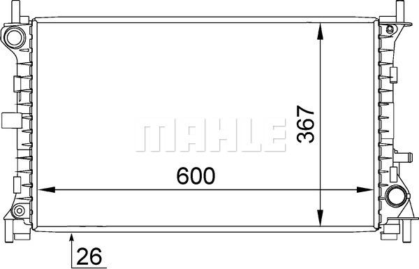 MAHLE CR 1344 000S - радиатор Ford autosila-amz.com