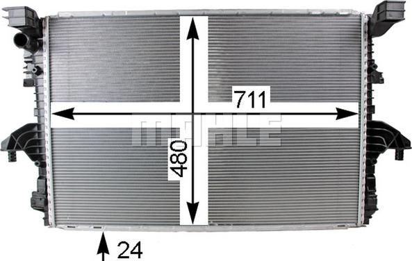 MAHLE CR 805 000P - Радиатор, охлаждение двигателя autosila-amz.com