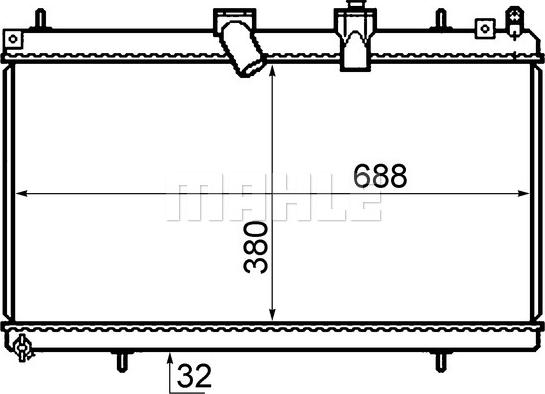 MAHLE CR 802 000S - Радиатор, охлаждение двигателя autosila-amz.com