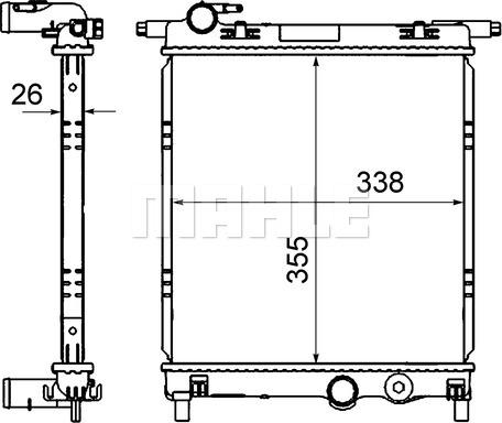 MAHLE CR 831 000S - Радиатор, охлаждение двигателя autosila-amz.com