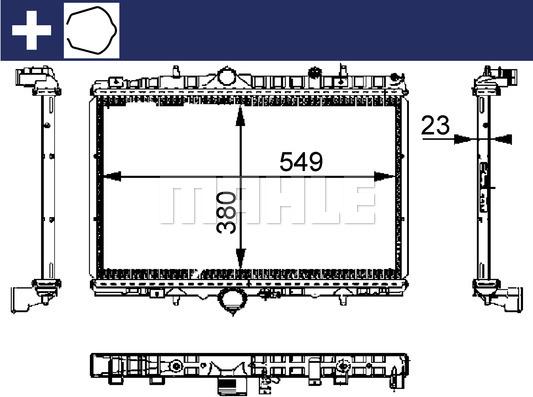 MAHLE CR 392 000S - Радиатор, охлаждение двигателя autosila-amz.com