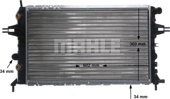 MAHLE CR 229 001S - радиатор системы охлаждения \OPEL ASTRA G 1.6 (F08, F48) 00>05, ASTRA G 1.6 (F35) 00>04, ASTRA G 1.6 autosila-amz.com