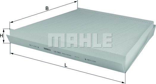 MAHLE LA 156/1 - Фильтр воздуха в салоне autosila-amz.com