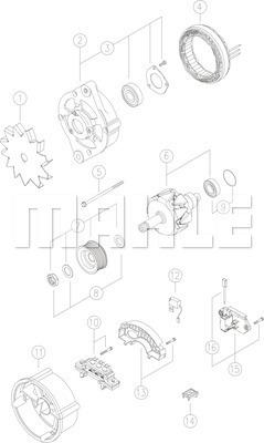 MAHLE MG 401 - Генератор autosila-amz.com