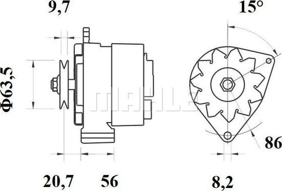 MAHLE MG 401 - Генератор autosila-amz.com