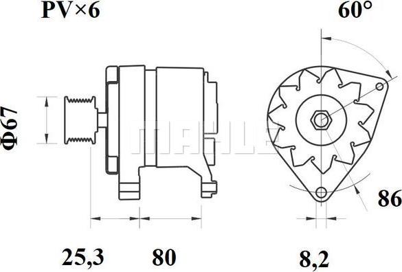 MAHLE MG 526 - Генератор autosila-amz.com