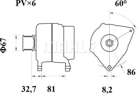 MAHLE MG 15 - Генератор autosila-amz.com