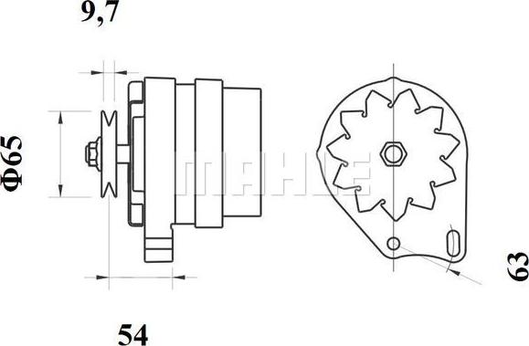 MAHLE MG 112 - Alternator Fiat 45A autosila-amz.com