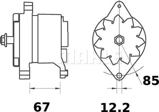 MAHLE MG 357 - Генератор autosila-amz.com