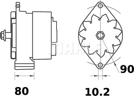 MAHLE MG 319 - Генератор autosila-amz.com