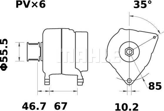 MAHLE MG 89 - Alternator Renault 120A autosila-amz.com