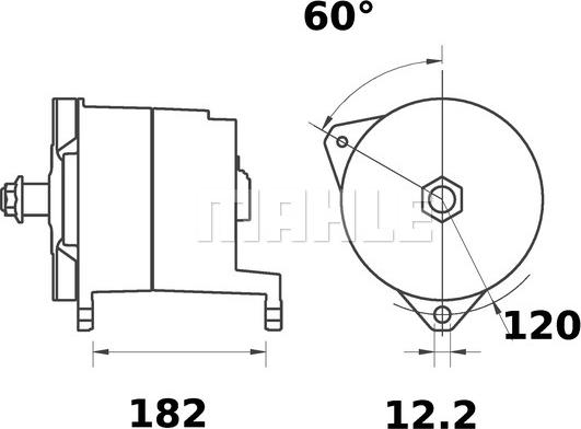 MAHLE MG 303 - Генератор autosila-amz.com