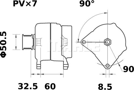 MAHLE MG 76 - Генератор autosila-amz.com