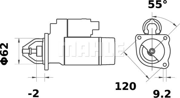 MAHLE MS 40 - Starter Citro n/Peugeot 1.3 kw autosila-amz.com