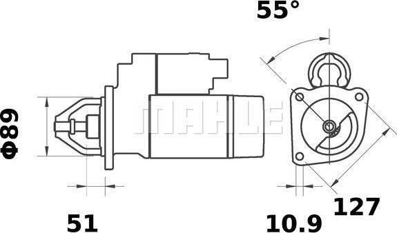 MAHLE MS 416 - Стартер autosila-amz.com