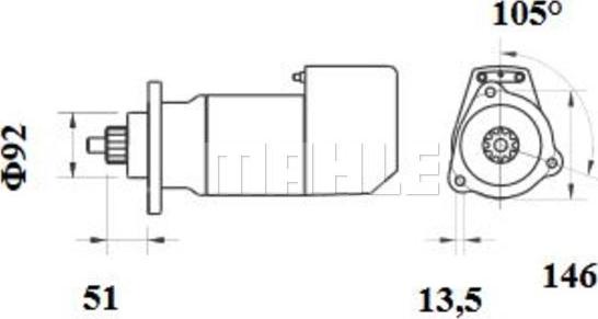 MAHLE MS 696 - Стартер autosila-amz.com