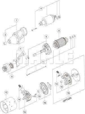 MAHLE MS 284 - Starter Ford 1.4 kw autosila-amz.com