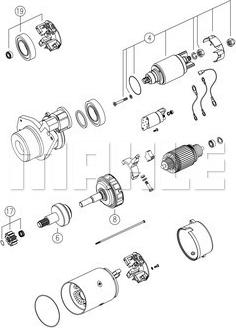 MAHLE MS 765 - Стартер для автомобилей Scania 94 114 124 144 164 P G R T autosila-amz.com