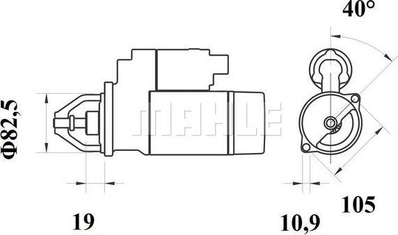 MAHLE MS 732 - Стартер autosila-amz.com