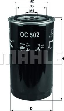 MAHLE OC 502 - Рассеиватель, основная фара autosila-amz.com