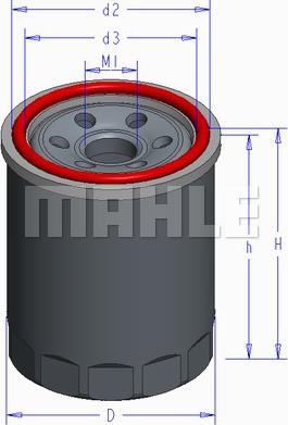 MAHLE OC 579 - Фильтр масляный MAHLE OC579 autosila-amz.com