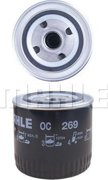 MAHLE OC 269 - Масляный фильтр autosila-amz.com