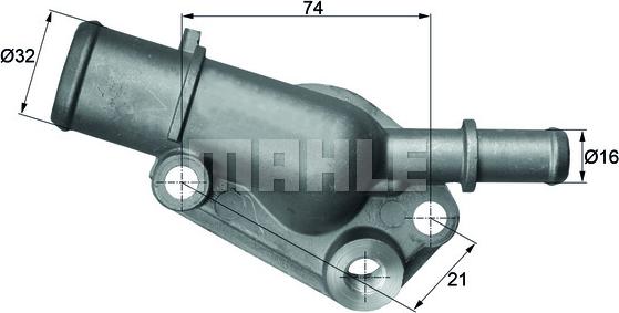 MAHLE TI 85 82D - Термостат охлаждающей жидкости / корпус autosila-amz.com